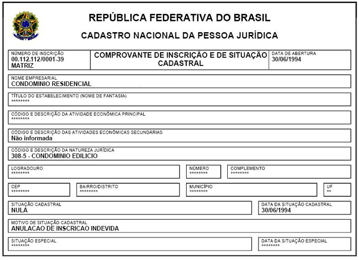 O CNPJ é o documento exclusivo que identifica empresa ou entidade perante a Receita Federal como pessoa jurídica